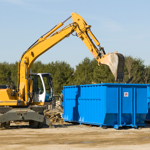 are there any restrictions on where a residential dumpster can be placed in Adamant